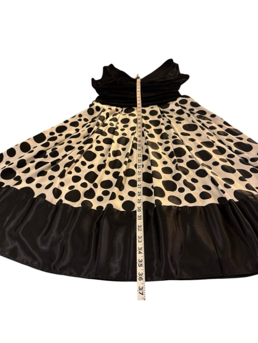 Polka Dot Dress Women's 12 Black & White Sleeveless Jessica Howard Evenings - Picture 15 of 16